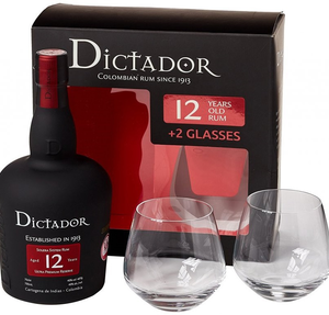 Dictador 12 YO + 2 poháre 40% 0,7l