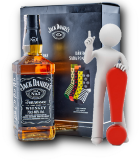 Jack Daniel's Old N°. 7 + 4 Páry Ponožiek 40% 0,7L