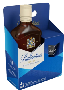 Ballantine's Finest + 1 pohár 40% 0,7L
