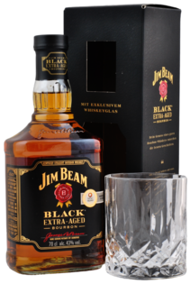 Jim Beam Black Extra Aged + 1 Pohár 43% 0.7L